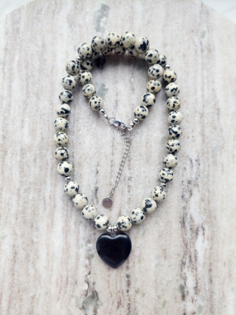 Naszyjnik IVY | Jaspis dalmatyński