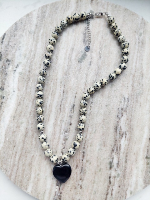 Naszyjnik IVY | Jaspis dalmatyński