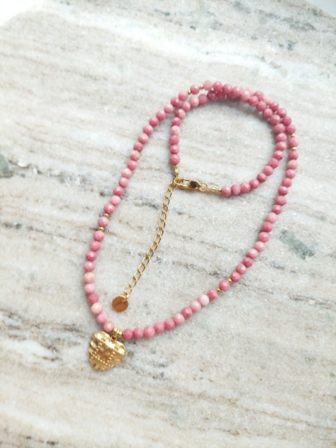 Naszyjnik ROSE | Rodonit różowy