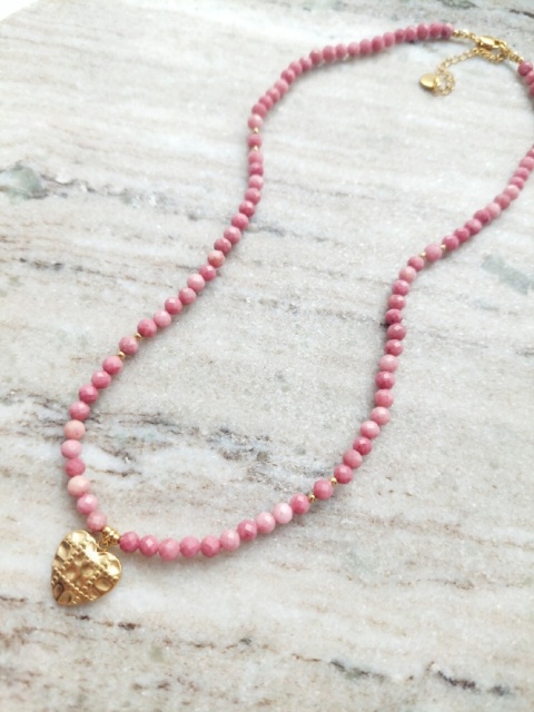 Naszyjnik ROSE | Rodonit różowy