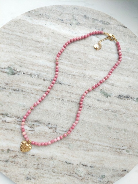 Naszyjnik ROSE | Rodonit różowy